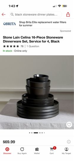 Matte Black Dinnerware Set