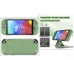 Case for Nintendo Switch 2 - Dockable Hard Shell Cover w/ Foldable Stand & Thumb Grips New