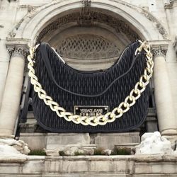 Versace Jeans Couture logo-plaque quilted shoulder bag