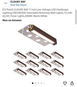 Cloudy Bay 7-Inch LED Hardscape Lights 12-Pack