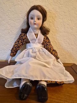 18" Porcelain and Cloth Vintage Doll