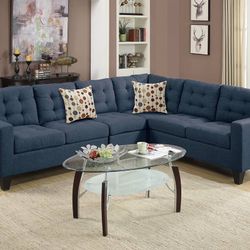 Blue Sectional Sofa 