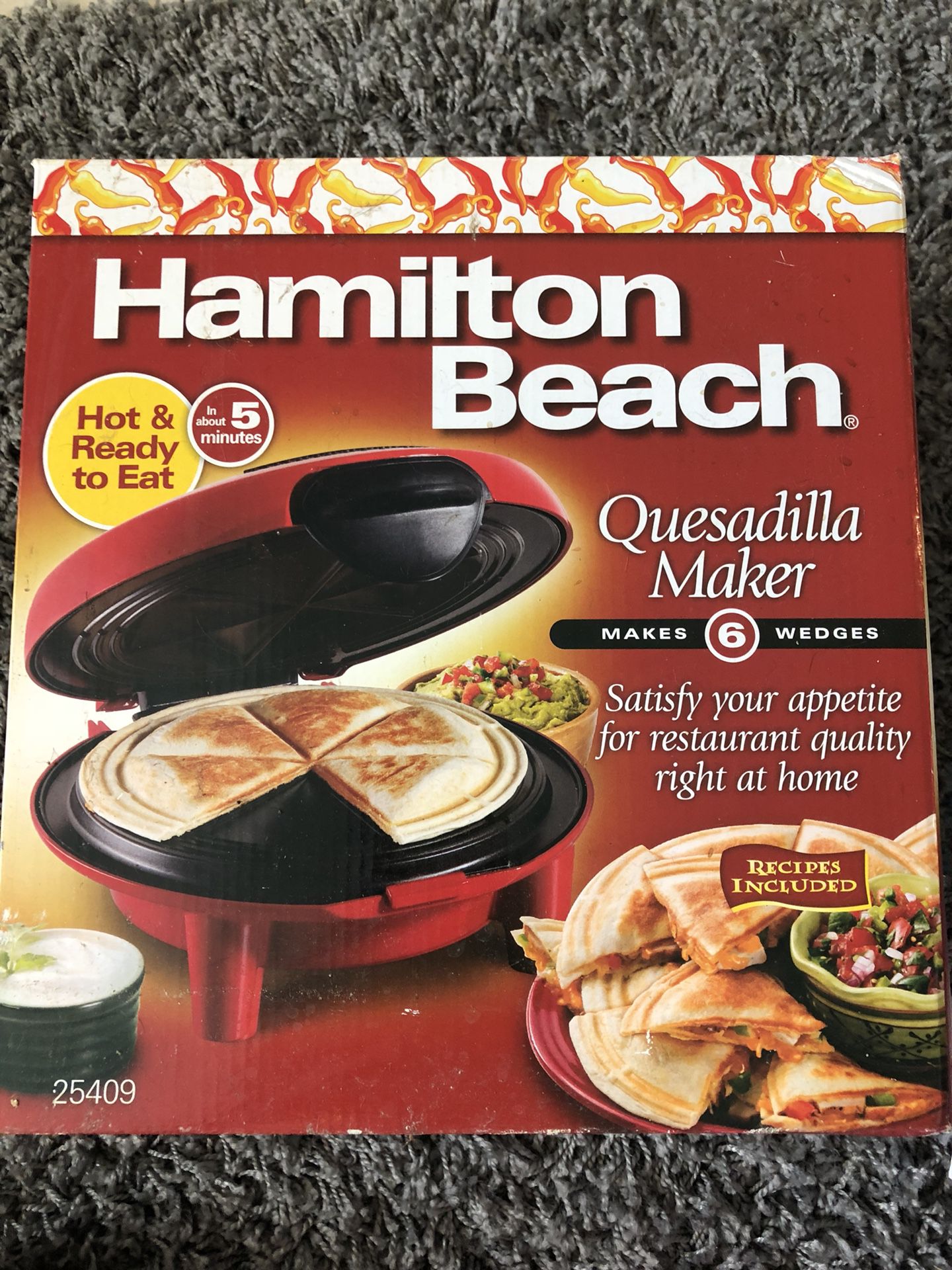 Hamilton Beach Quesadilla Maker, Red