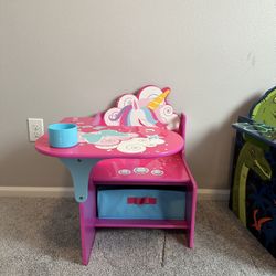 Delta Children Unicorn Chair Desk with Storage