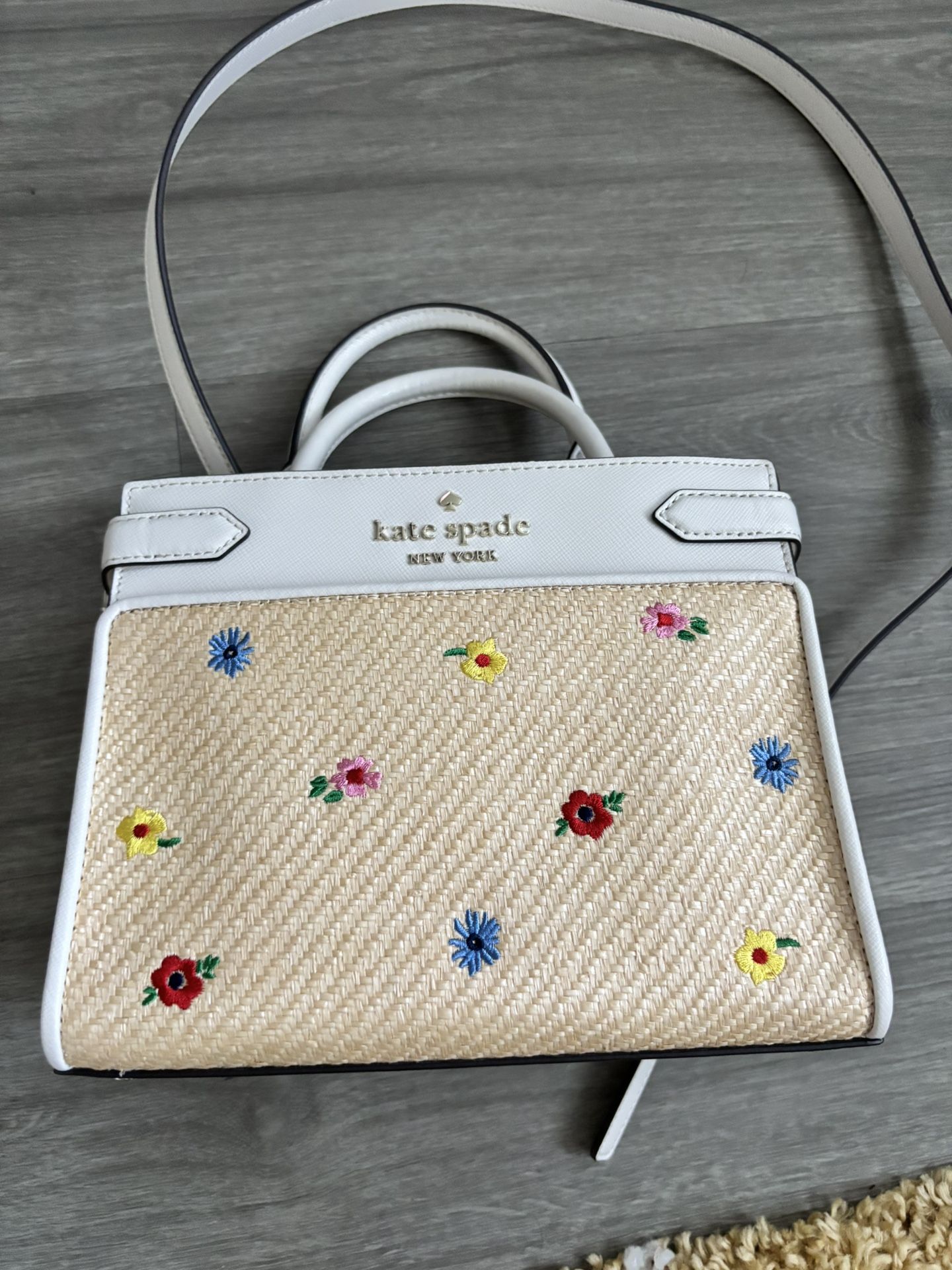 Kate Spade Garden Bouquet Straw Bag