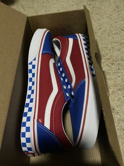 Red white blue Vans