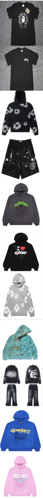 Clothing Sp5der, Bape and more
