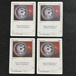1994 MTG Magic The Gathering Revised Disenchant X4 NM Unplayed