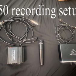 BEHRINGER MIC and AUDIO INTERFACE PLUS AOKEO PHANTOM POWER