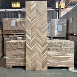 Acacia Chevron Butcher Block Countertop 8’ x 25” x 1.5”