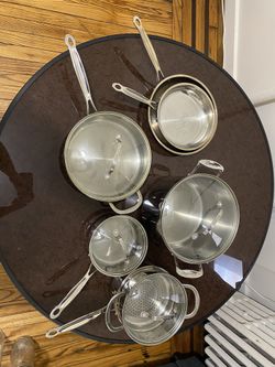 Cuisinart Chef's 11 Piece Classic Stainless Steel Cookware Set, Silver