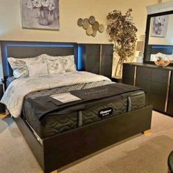 New 4pc Bedroom Set In Box 📦 Buy Now Pay Later $39 Down No Credit Needed