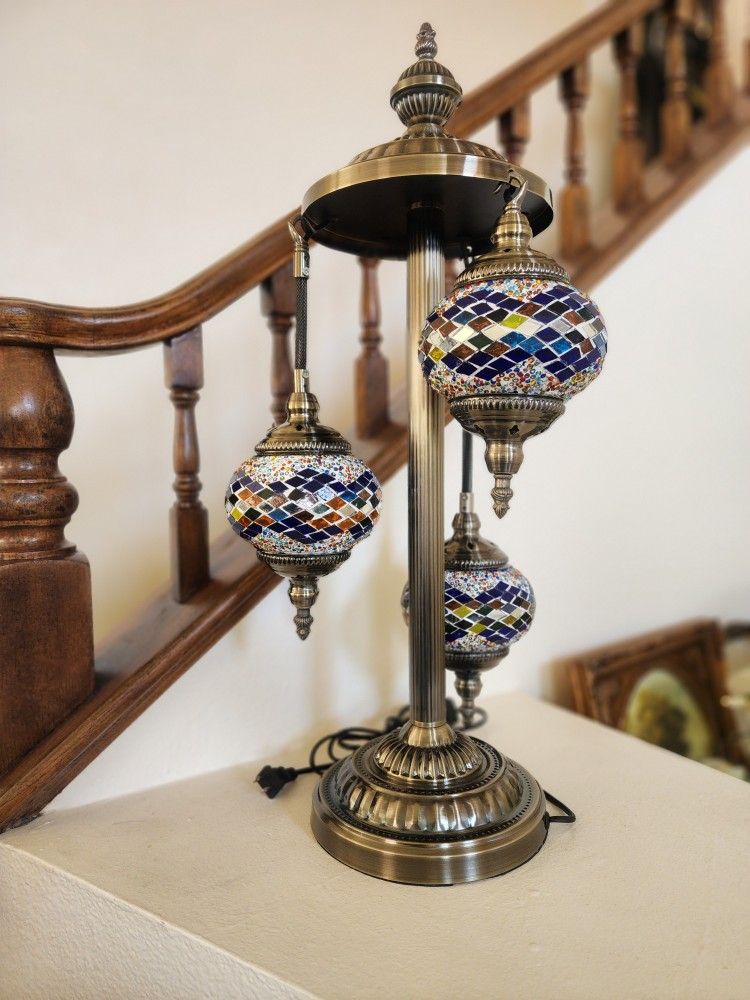 Authentic Turkish Mosaic Lamp - Brand New