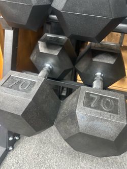 70lbs dumbbells