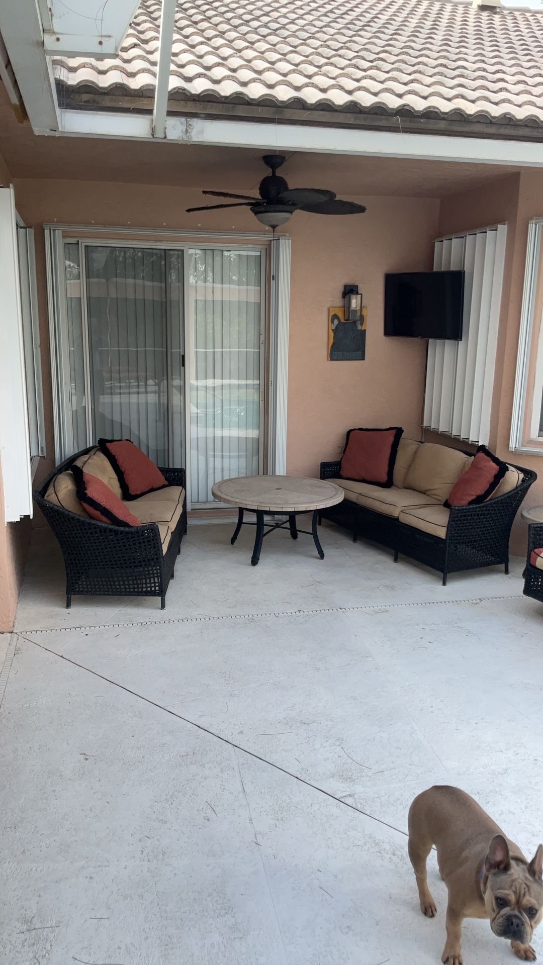 2 Outdoor Couch With Outdoor Table