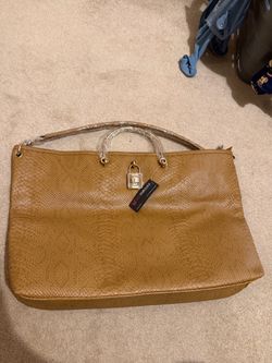 Faux Snake Embossed Tote Bag