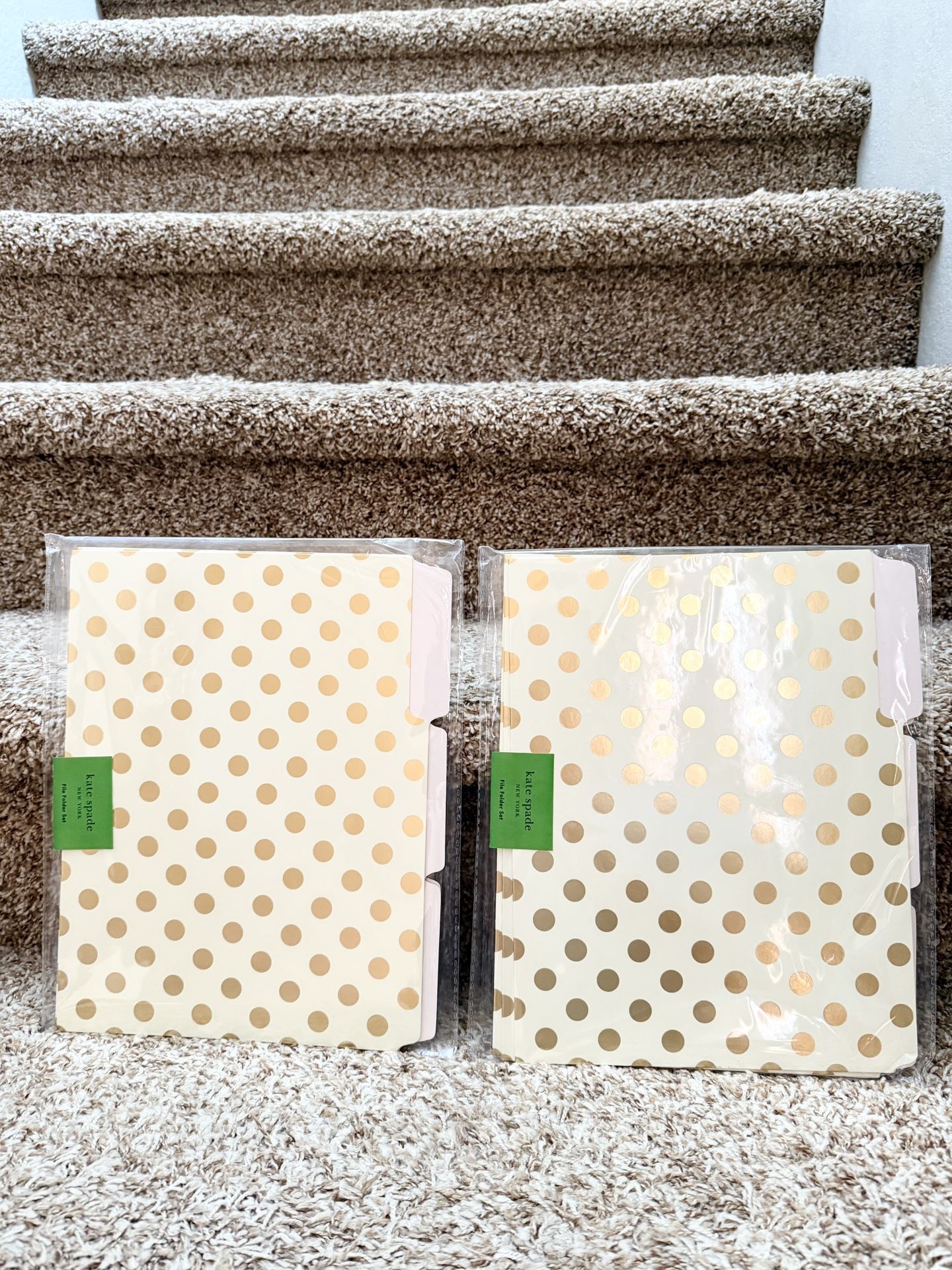 💲4📙kate spade strike gold file filder set (set of 6)