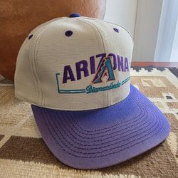 Arizona Diamondbacks Vintage Signatures  Creme Purple Adjustable Hat Cap EUC