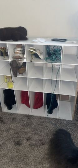 White shoe shelf