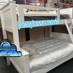 Twin Over Full Bunk Bed With Mattresses Colchones Nuevos 