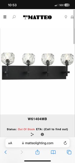 Matteo Vanity Bathroom Light Fixture 