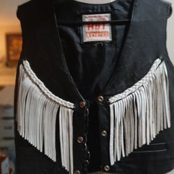 harley davidson Leather Fringe Vest