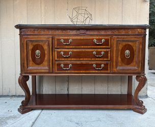 Gorgeous marble top Neo classical buffet or console