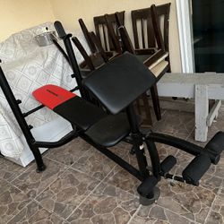 Weider Pro Bench With 80lbs Weight Set