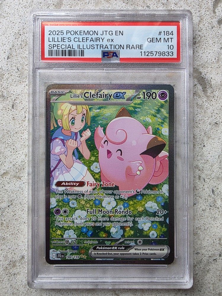 Pokemon Lillie's Clefairy Ex #184 PSA 10
