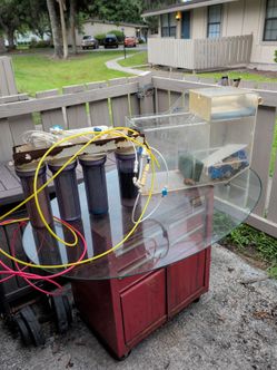 Reef tank sump filter with R O system