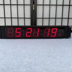 Professional Digital LED Time Display Clock DTD-1000R – Red LED, 19” Rack Mount / Wall Mount, 110V-220V