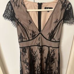 Lulus Black Lace Dress Size M 