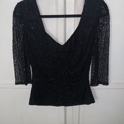 Black Beaded Top Vintage