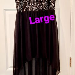 Sz Large Women's Hi-Low Dress $15 100% FOR CHARITY! 