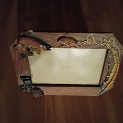 Trout fishing picture frame