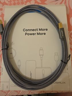 JSAUX USB-C to USB-C Braided Fast Charging Cable – Gray