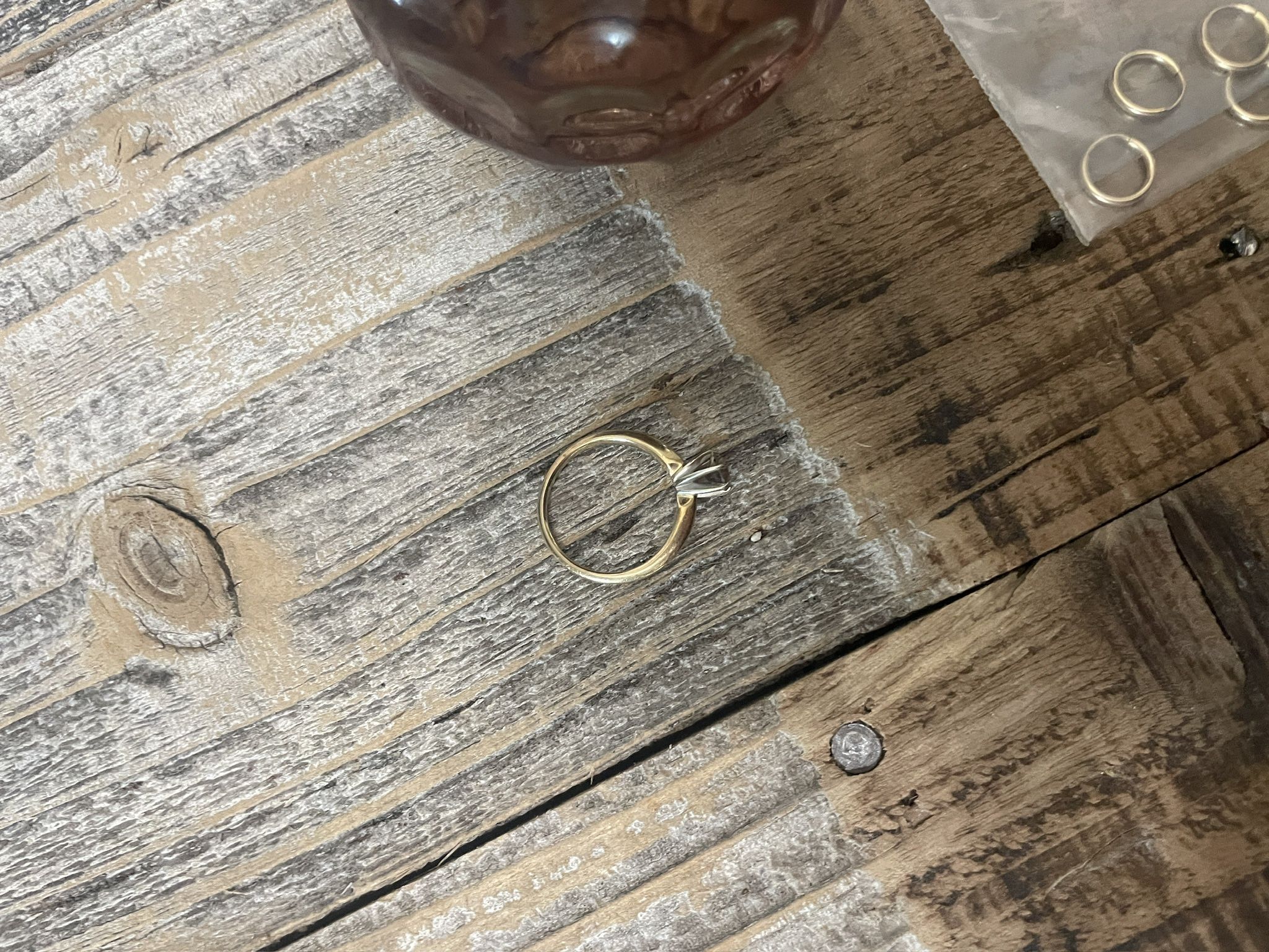 Gold Ring With Champagne Diamond