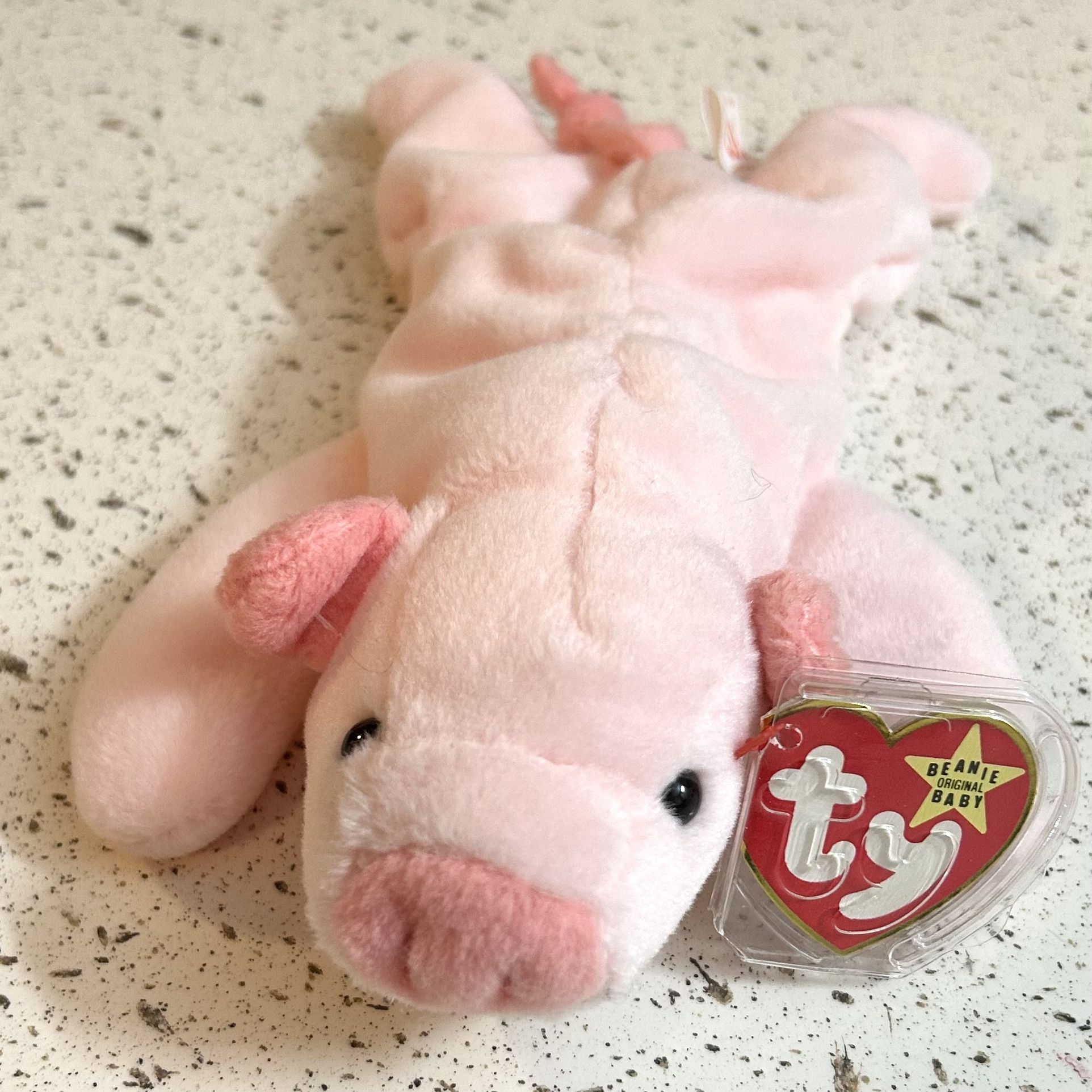 RARE Vintage 1993 Ty Beanie Babies Squealer the Bear (with Tag Errors!)
