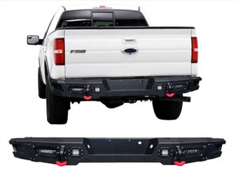 F150 Rear Bumper Compatible with 2009 2010 2011 2012 2013 2014 Ford F150 (Excluding Raptor and Ecoboost)