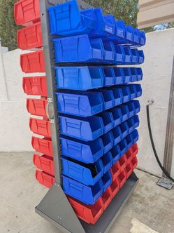 ULine Double Sided Bin Rack