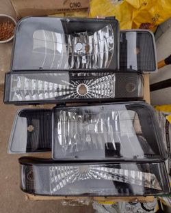 92-96 F-150-F-350 Bronco Headlights Faros