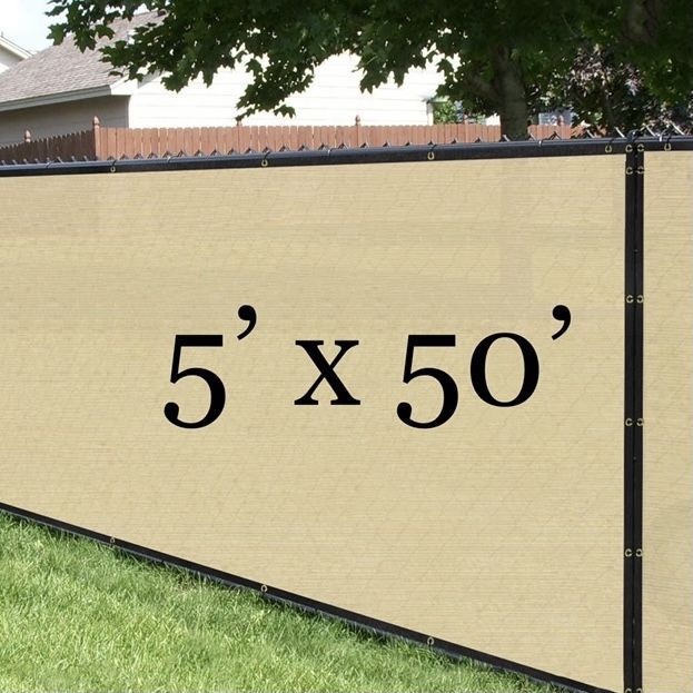 5 x 50 Privacy Fence Screen.. Beige