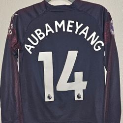 Youth FC ARSENAL 2018/2019 AUBAMEYANG #14 AWAY SOCCER FOOTBALL SHIRT JERSEY SIZE large
PRODUCED 2017 AUTHENTIC JERSEY FROM PUMA 
11-12 YEARS 
EXCELLEN