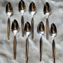 Exclusive INS242 Pattern  - Wm Roger's Mfg Co Grapefruit/Orange/Citrus Spoons - Set Of 8