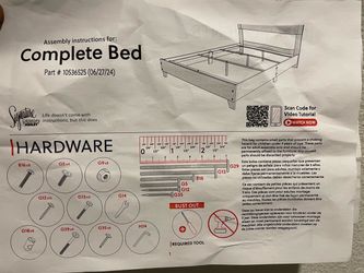 Complete head board and bed frame