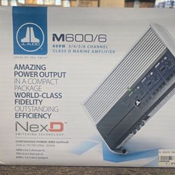 JL AUDIO STEREO  M600 / 6 CHANNEL AMP W/ 1000watt SUBWOOFER   SET.