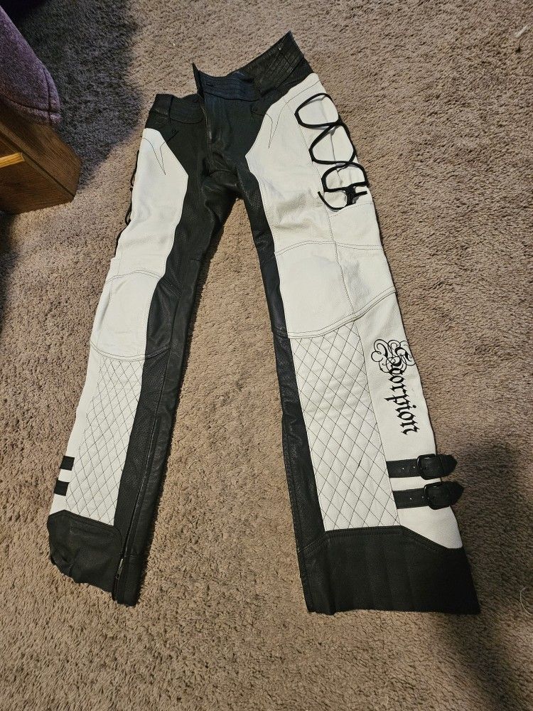 Scorpion Brand Leather Motorcycle Pants-M