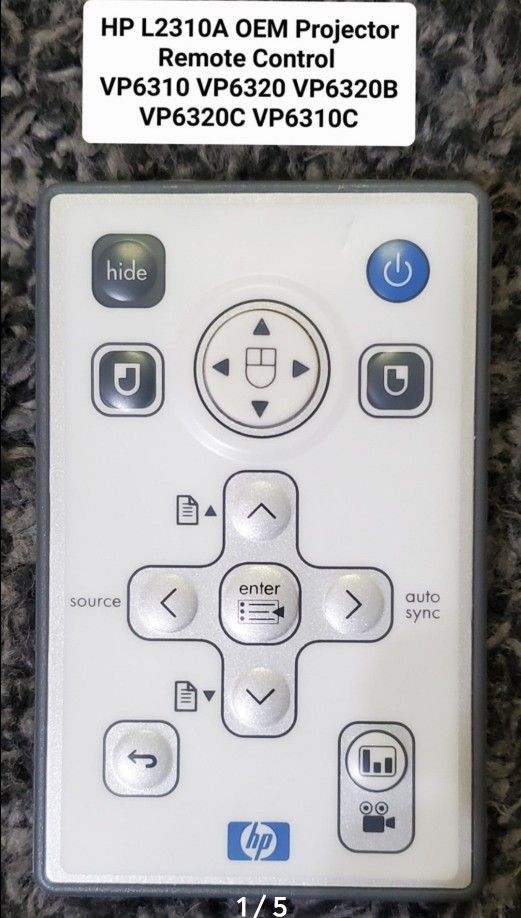 HP L2310A OEM Projector Remote Control VP6310 VP6320 VP6320B VP6320C VP6310C