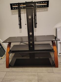 TV Stand with Integrated Wall Mount