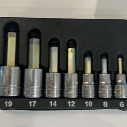 Snap-On Tools 1/2” drive metric hex allen socket set